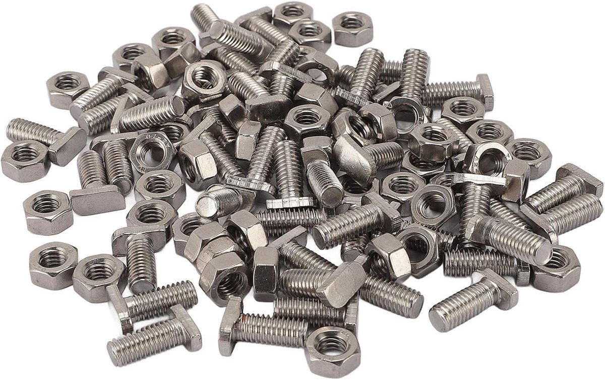 Bouten Set, 50Set RVS M6x14 Bouten en M6 Zeshoekige Moer Kasmoeren Schroeven Assortiment Set Groen Huis Accessoires