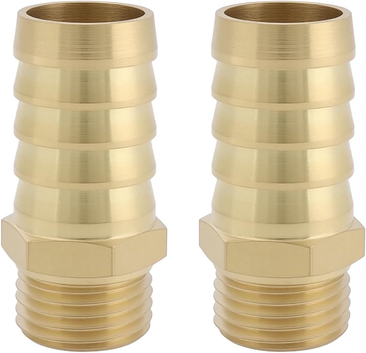 2 stks Messing Barb Slang Fitting M16 x 1.5 Metrisch tot 16mm (5/8") Adapter voor Mechanische Apparaten Sanitair
