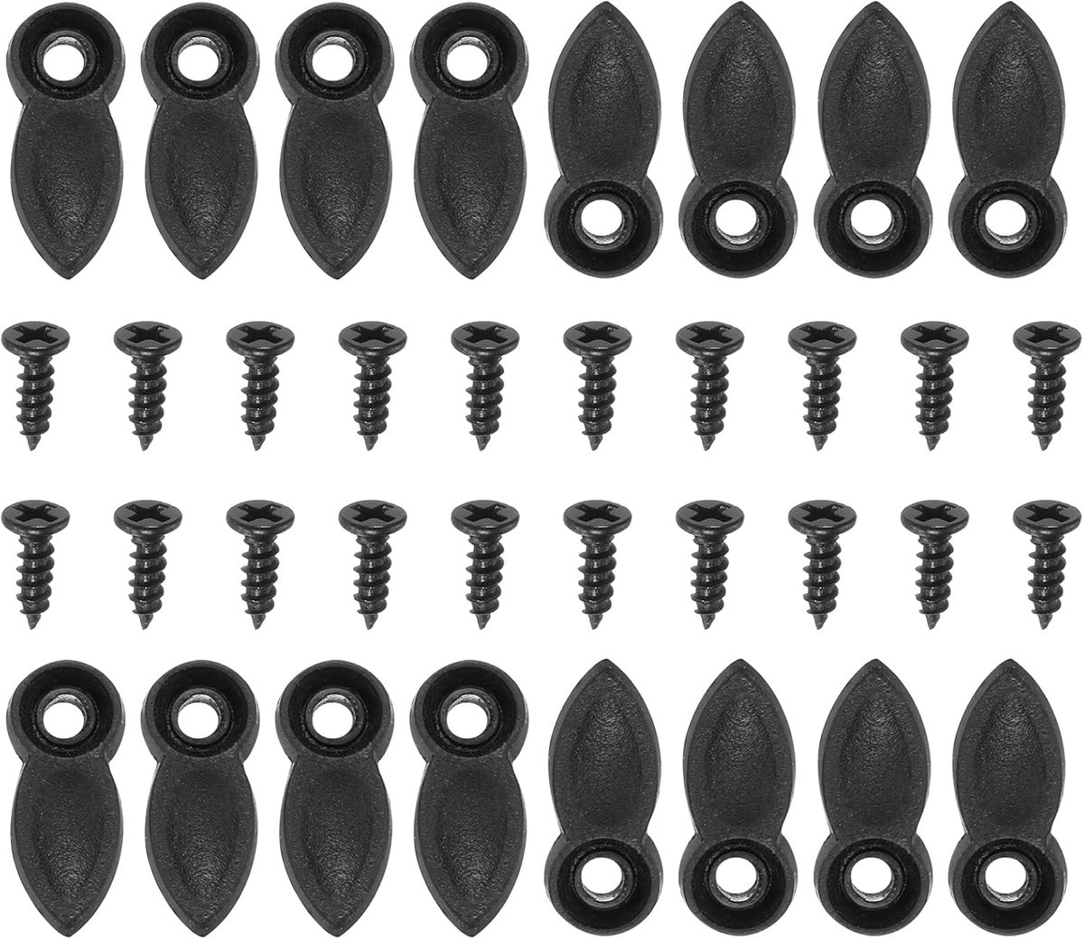 200 stuks fotolijst, achterwand hardware clips met 200 stuks schroevendraaierknop, bevestigingsset, fotolijst, achterwand clip voor handwerk, fotoophanging, zwart