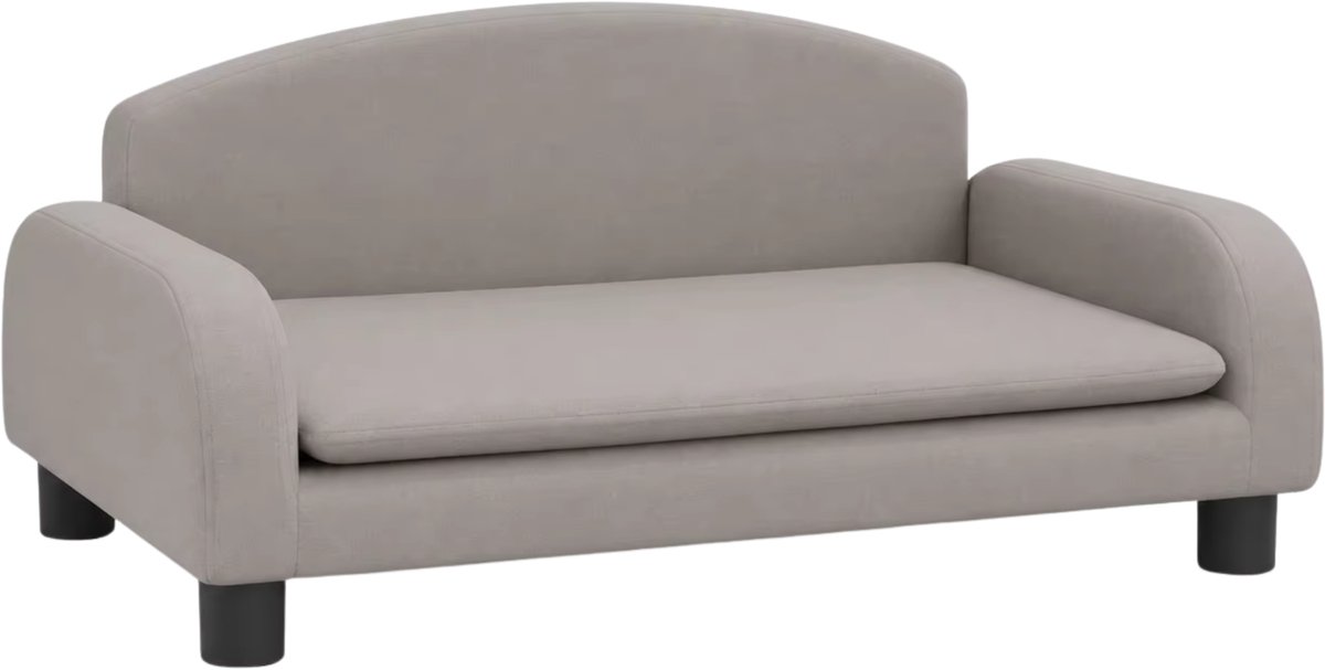 Hondenbed 70x45x30 cm – Hondenbank met Massief Dennenhouten Frame - Duurzaam Design - Taupe