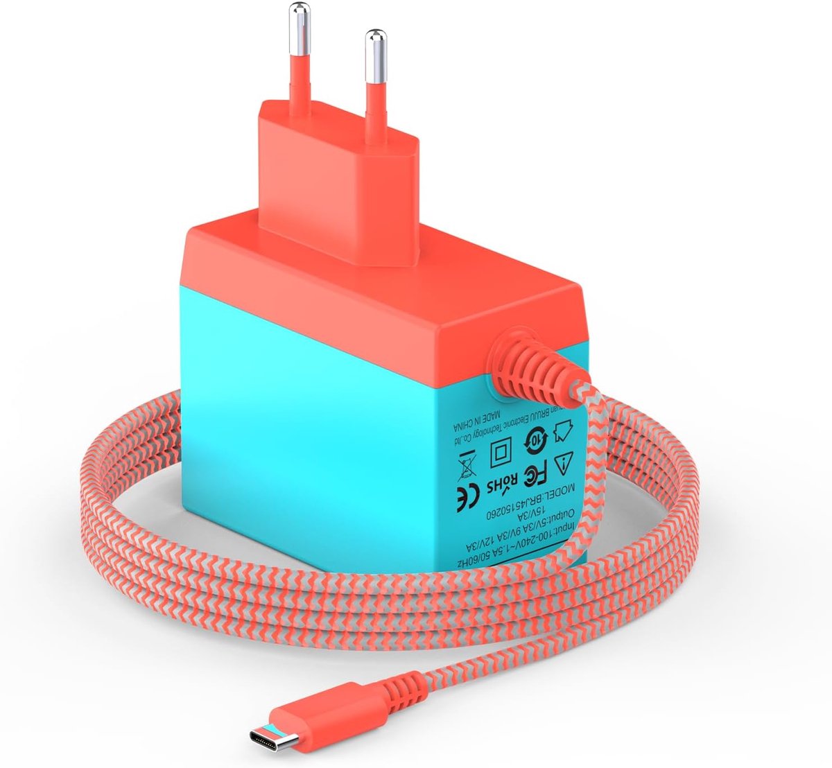Power adapter 39W USB C - snel opladen - geschikt voor Switch en Type-C - inclusief 1.5M kabel - SnelShoppen