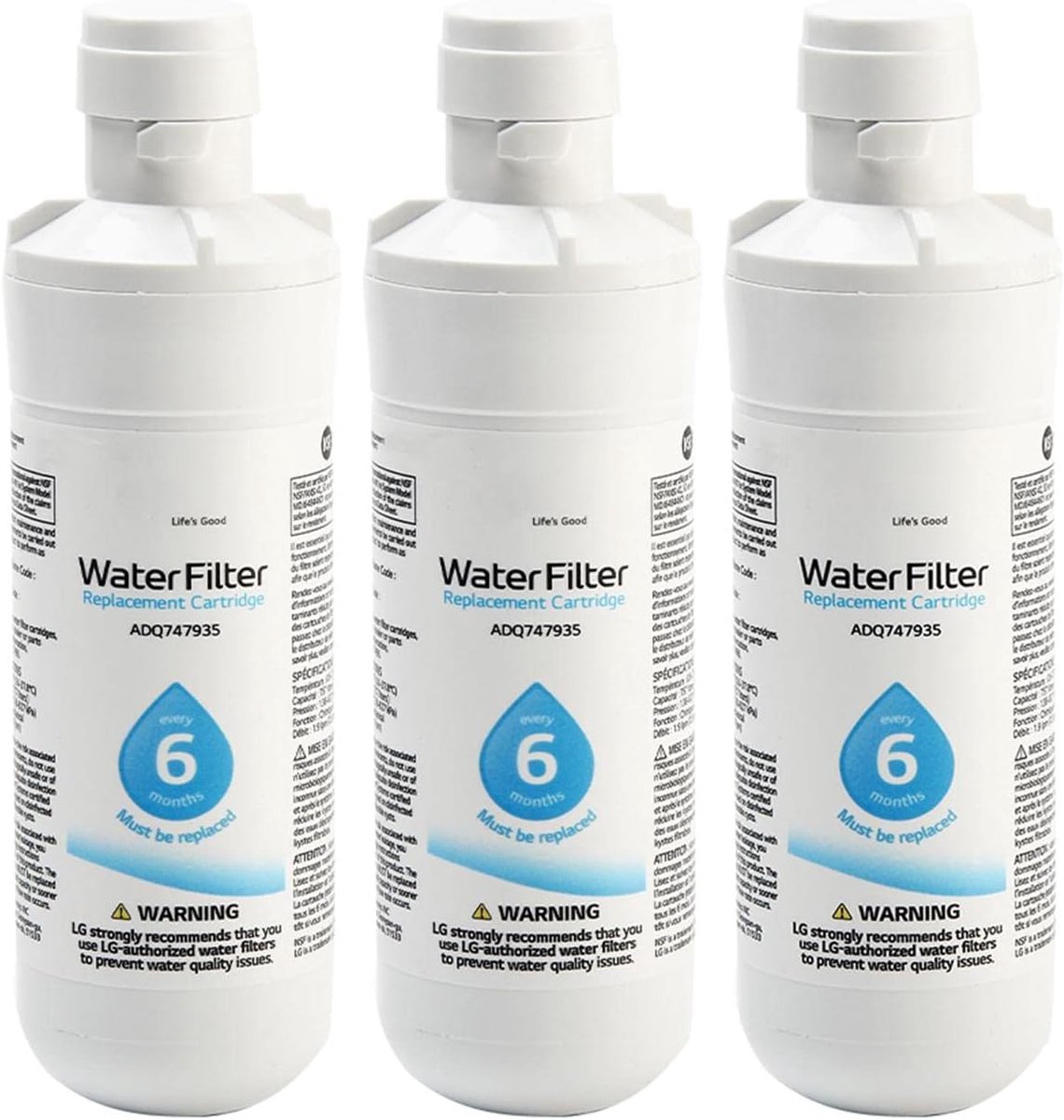 Waterfilter vervangingsset - LT1000P - 3 stuks - eenvoudig te vervangen - voor schoon drinkwater - SnelShoppen