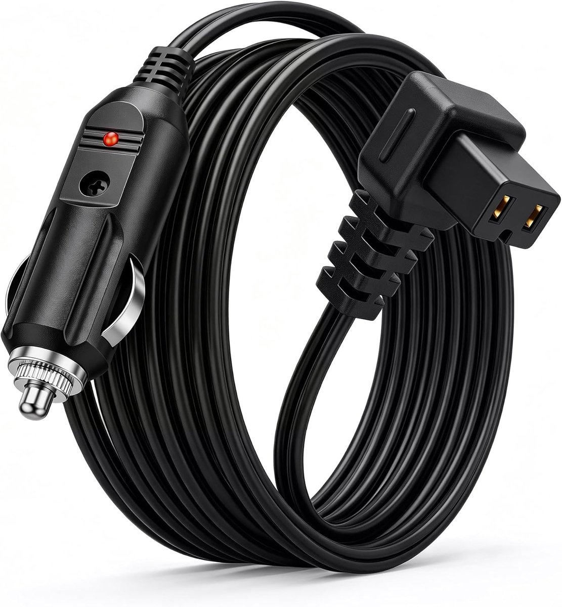12V sigarettenaansteker naar B-stekker kabel - 3M lengte - recht hoek ontwerp - ideaal voor mini koelkast - SnelShoppen
