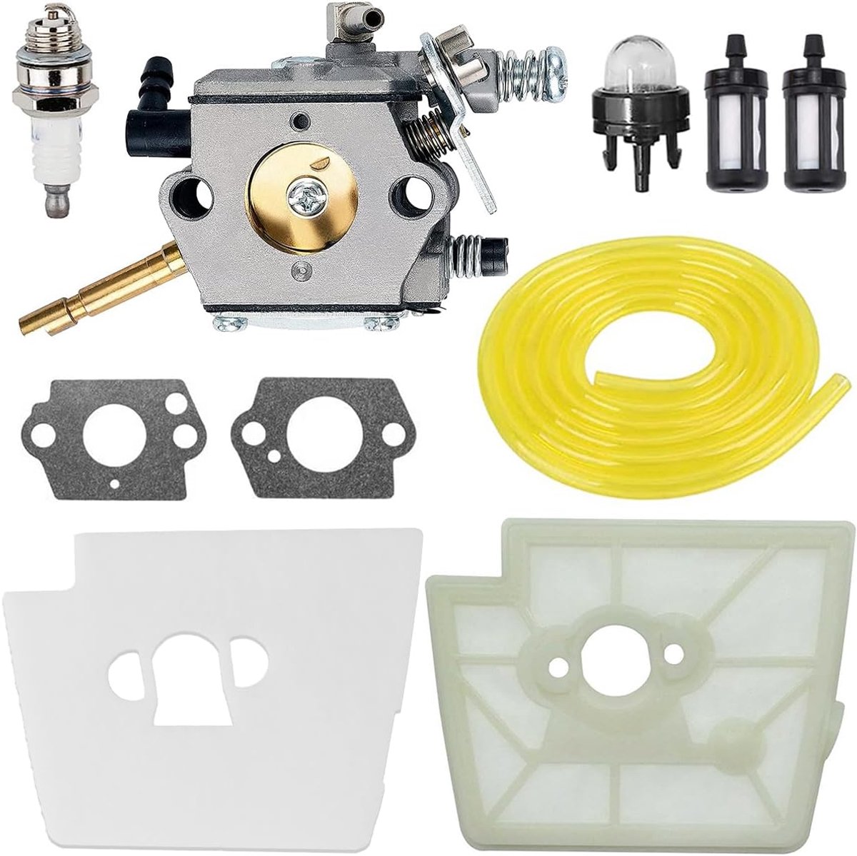 carburateur compatibel voor S-tihl FS160 FS220 FS180 FS280 FR220 grastrimmer bosmaaier vervangt voor Zama C15-51 C1S-S3G met luchtfilter, bougie, brandstofleidingL8