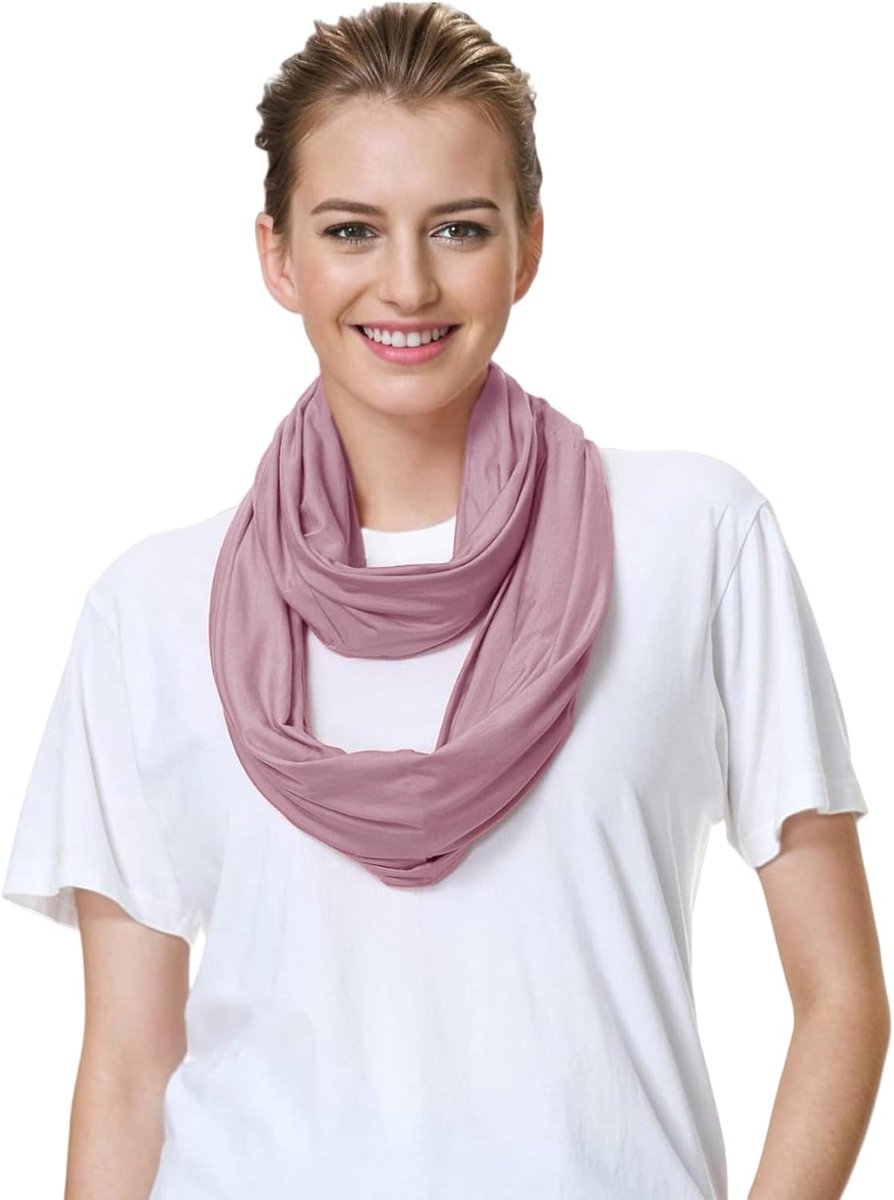 & Lily Premium Modal Jersey Gebreide Infinity Sjaal Sjaal Snood Lichtgewicht