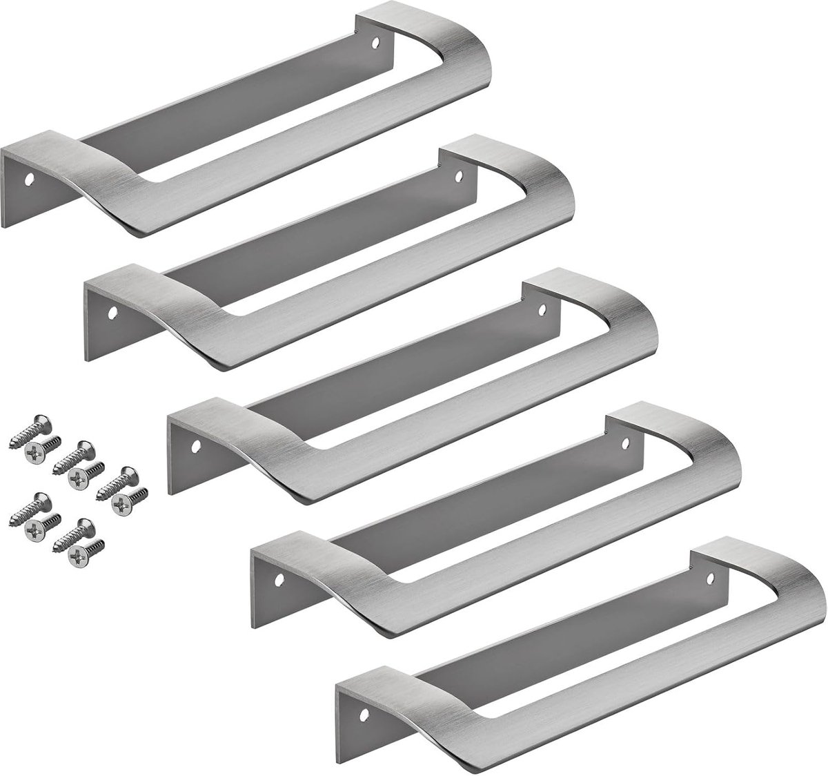 5 x Meubelgreep LYS Boorgatafstand 160 mm RVS-optiek mat Design handgreep van SOTECH