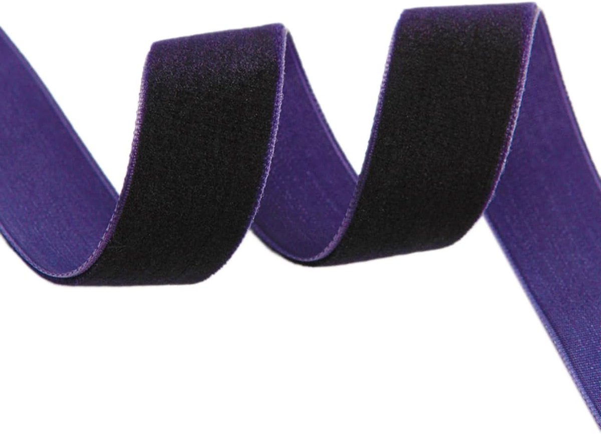 decoratielint, 10 m, sieradenband, fluwelen band, cadeaulint om te verpakken, knutselen, voor haaraccessoires, naaien, verjaardag, feest, bruiloftsdecoratie, donkerpaars, 1,9 cm