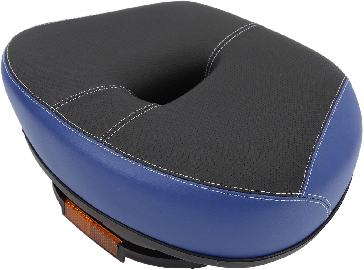 Neusloos Fietszitkussen Extra Breed Comfort Memory Foam Zadel, Schokabsorberend Balontwerp voor Heren Dames, Vervangend Zadel voor Binnen en Buiten Fietsen