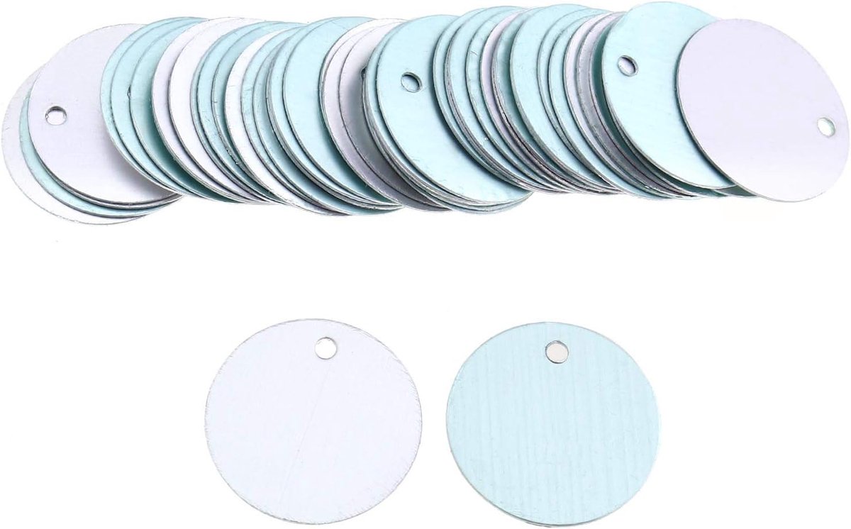 50 STKS Metalen Stempelen Blanks Ronde Aluminium Tags 25mm Diameter Voor DIY Sieraden Maken