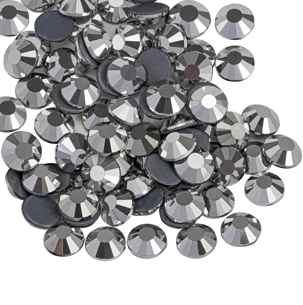 Hotfix strasssteentjes,1440 stuks platte achterkant kristallen steentjes voor ambachten kleding doe-het-zelf decoraties,Zilverhematiet,SS16,3.8-4.0mm