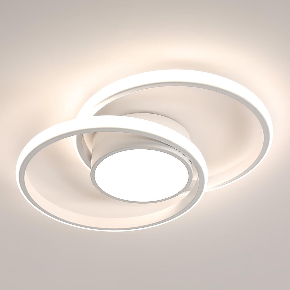 LED Plafonnier, 42W 4350LM Moderne Ronde Plafondlamp, LED Plafondlamp Natuurlijk Licht 4500K voor Binnen Keuken Slaapkamer Gang Badkamer, Diameter 40cm