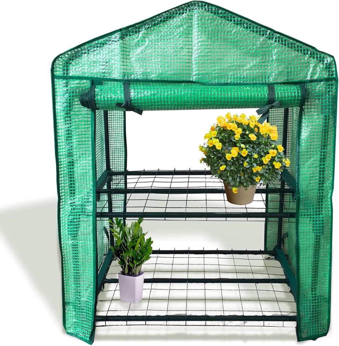 Tuinbroeikas, broeikas voor buiten, 2-in-1, robuust zeildoek, eenvoudige montage, 95 x 49 x 69 cm