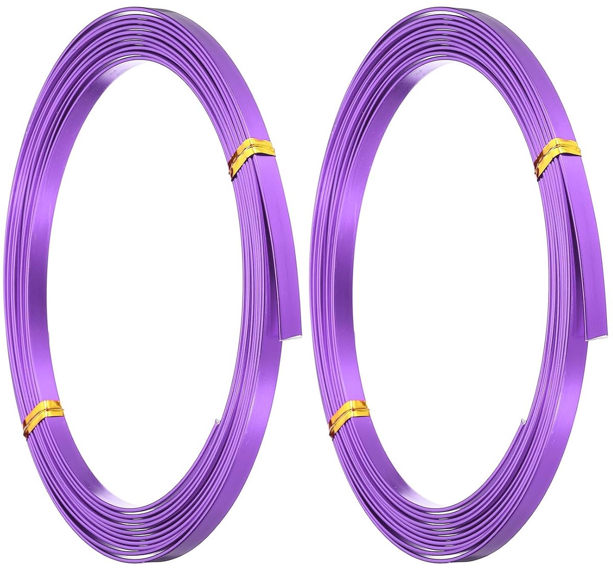 Draad, 5 mm, 18 gauge, 3,5 m, flexibele platte draad, plat frame, gezichtsmaskers, zachte knutseldraad voor het wikkelen van kabels, hars, paars