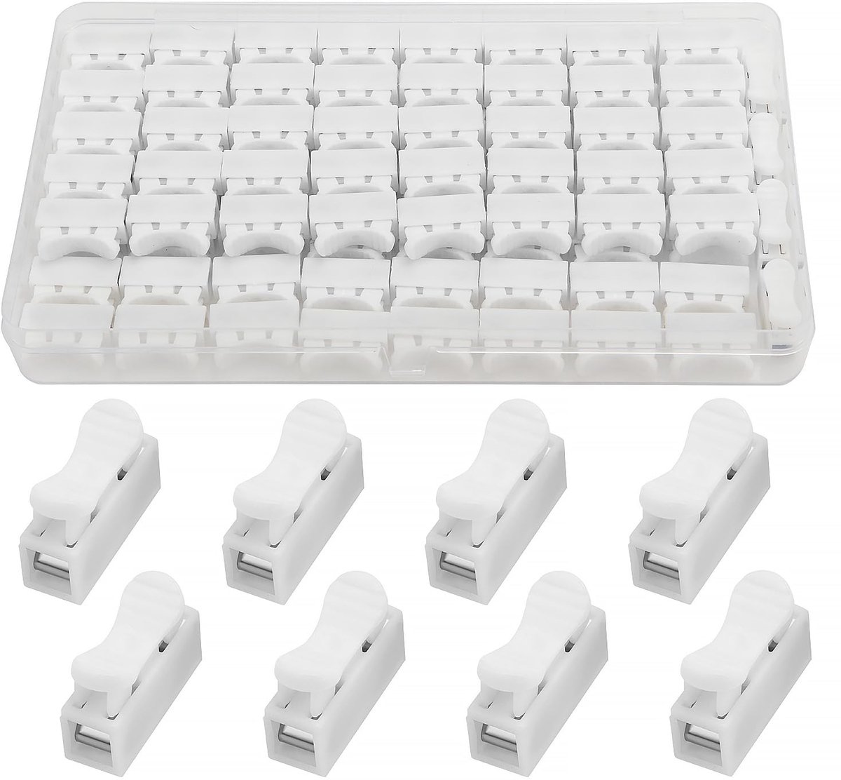 100 Stuks Veerconnector, CH1 Snelkoppeling, 1P Snelkoppeling Zonder Lassen, Kabelklem Klemmenblok, Schroefklem Barrièreblok voor LED-strip Lichte Draadverbinding