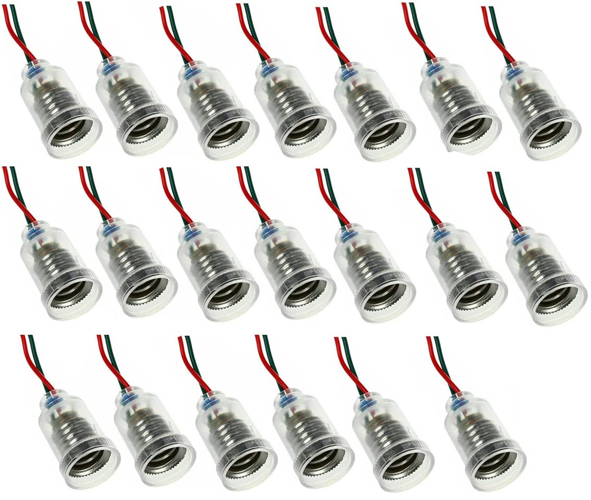 E10 LED Schroeflamp Kleine Lamphouder Met Draad - Light Base voor Thuisexperiment Elektrische Test Accessoires (20)