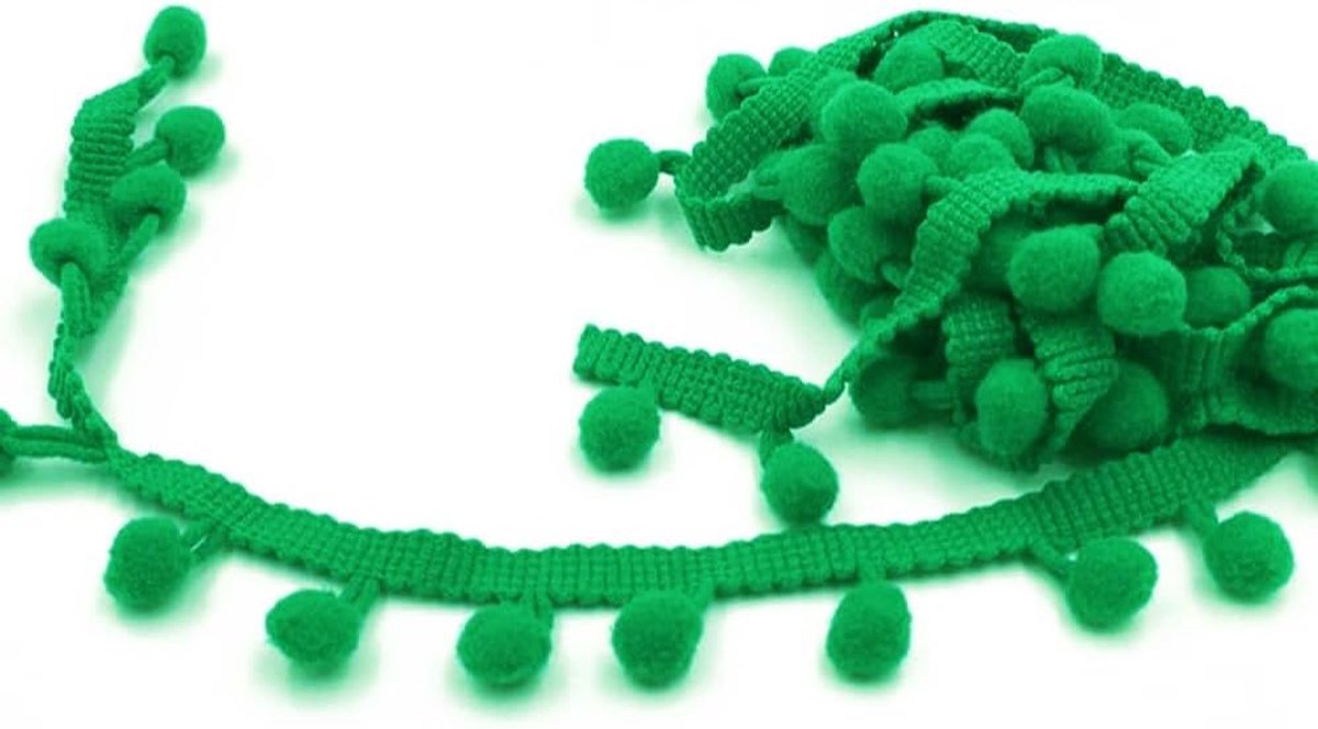 20 yards pompons rand om te knutselen, pomponband, pomponband, pomponband, franjeboord, sierband, decoratief lint, voor doe-het-zelf knutselen, kleding, gordijnen, sjaals, kostuums, naaidecoratie, 1,5