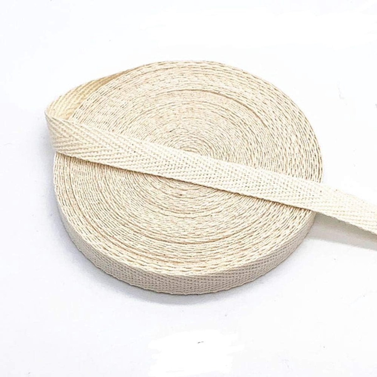 Doe-het-zelf katoenweefsel keperband 10 mm keperbinding lint visgraatband keperbinding katoen tape bias keperbinding 10 m