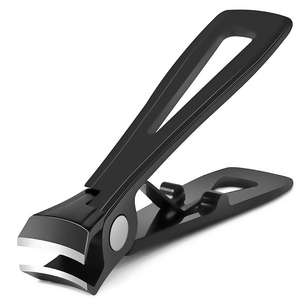 Nagelknipper voor kalknagels en teennagels, RVS nageltang - Met extra grote opening voor afknippen verdikte nagels, zwart