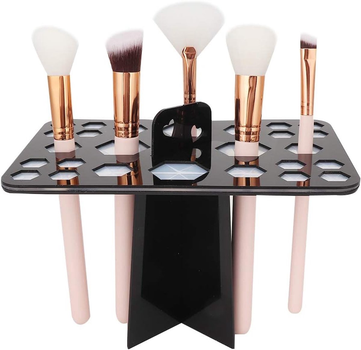 Droger, Zwart 26 Gaten Luchtdrogende Make-Up Borstel Drogen Cosco Cosmetische Borstel Houder Stand voor Drogen De Brochas De Maquillaje