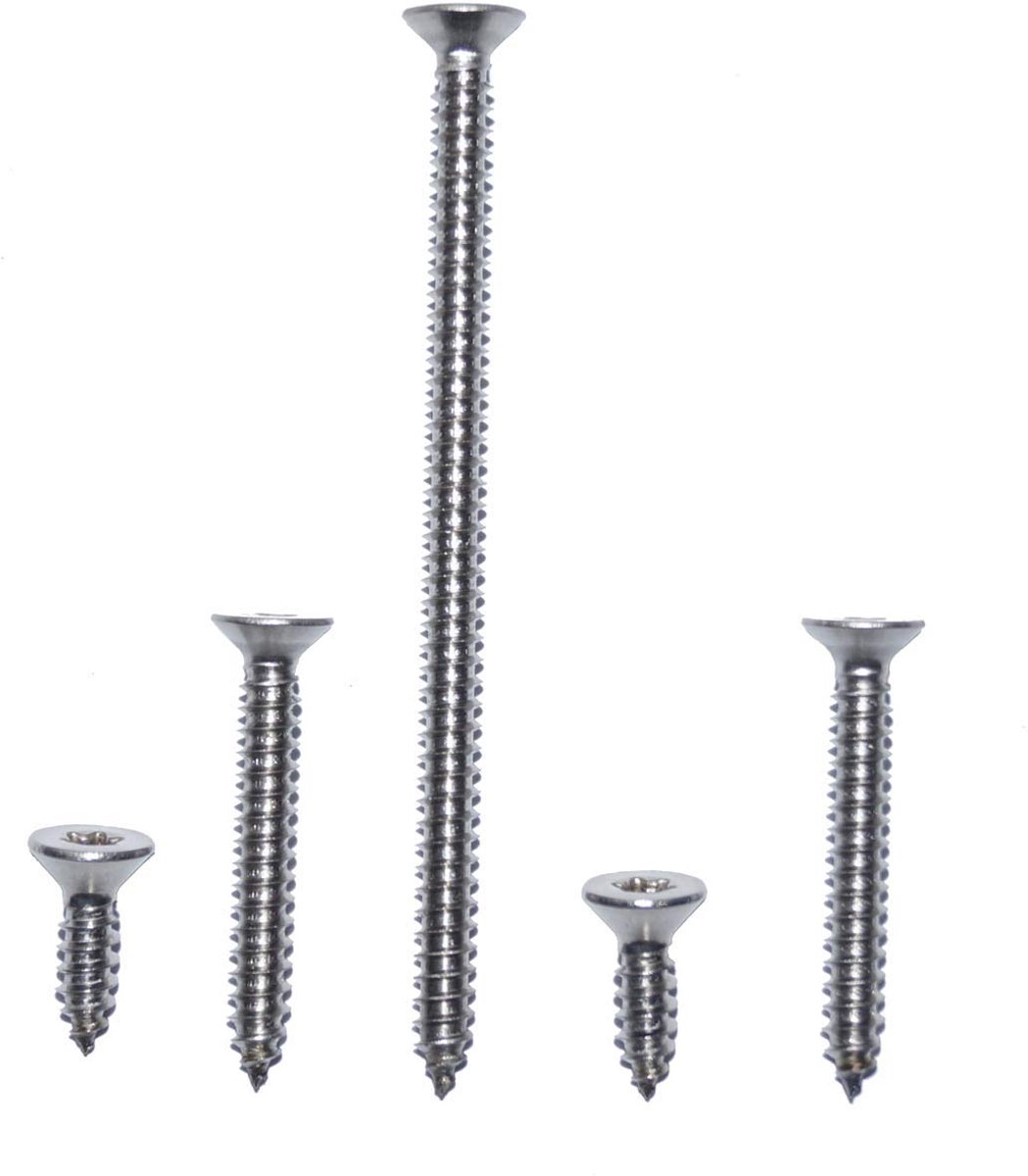 plaatschroeven C 4,8X13 TX25 100 stuks met binnenzeskant TX, ISO 14586, A2 roestvrij staal