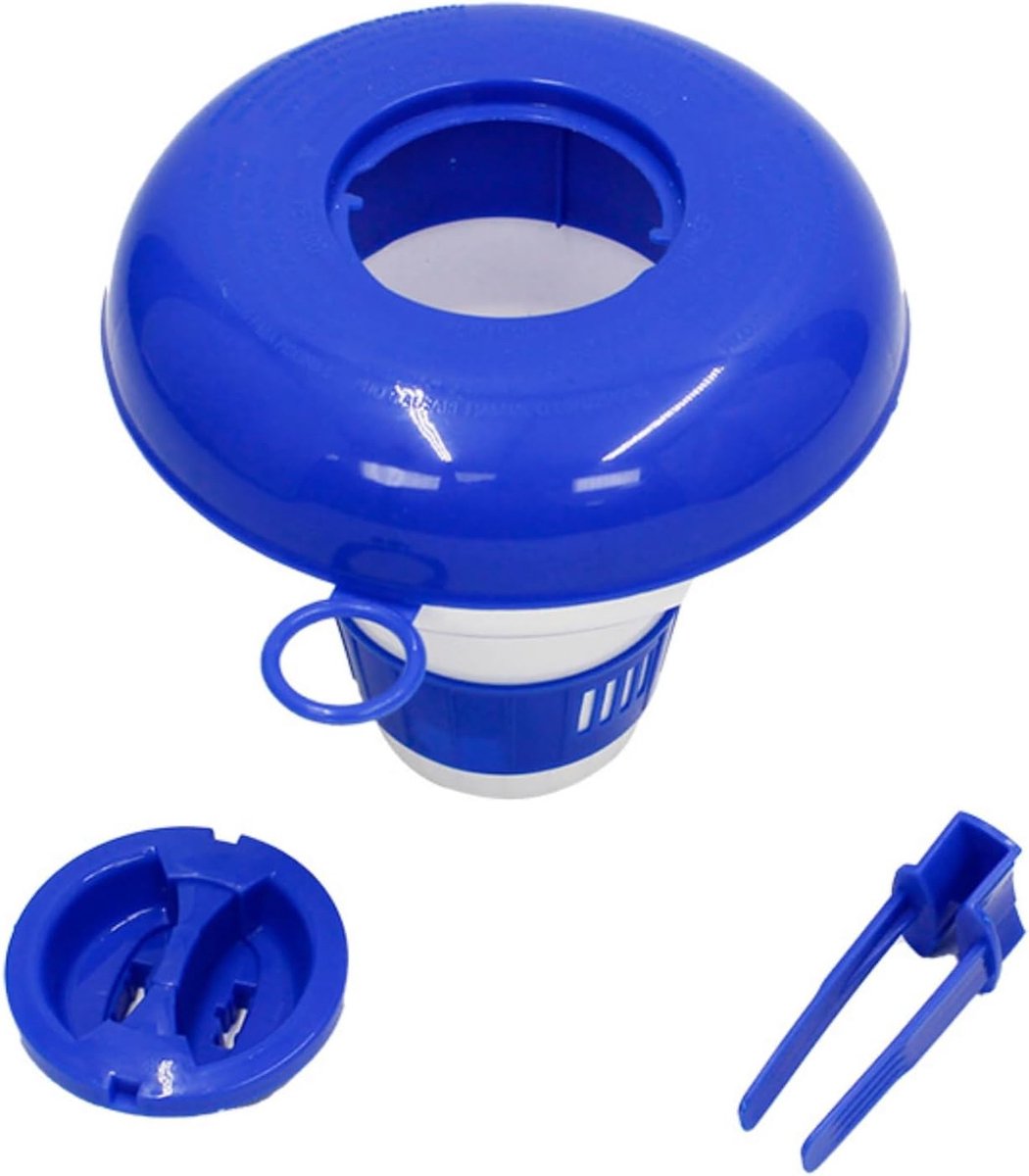 SnelShoppen - 5" Drijvende Chloordispenser voor Chloor Tablets, Verstelbare Drijver voor Binnen- en Buitenzwembaden, Spa Hot Tubs, Duurzaam ABS Plasti