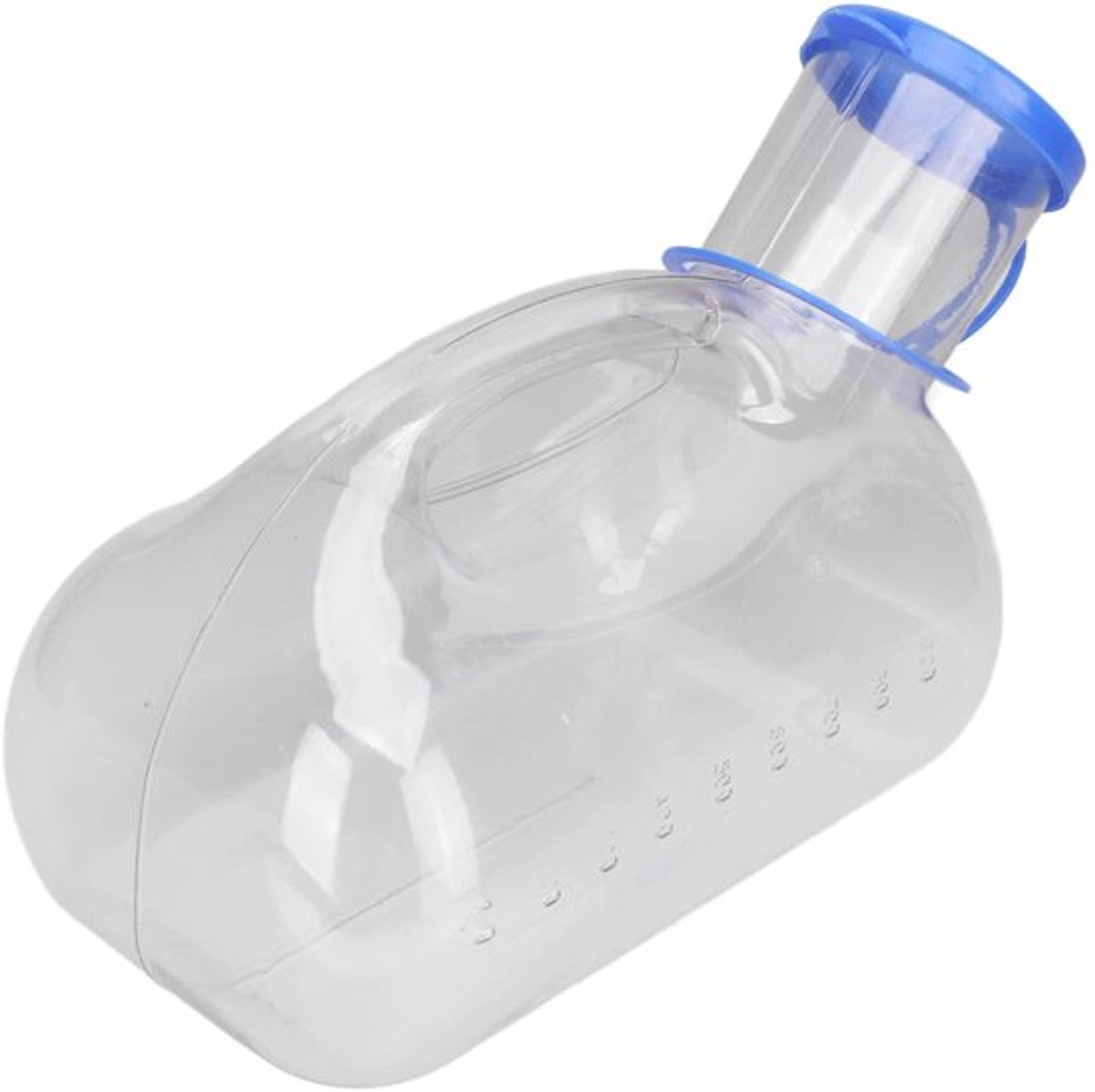 Urinefles 1000ml - Draagbare Urinefles voor Mannen - Incontinentie Fles - Transparante Plastic Container - Met Deksel - Lichtgewicht Design - Urinoir