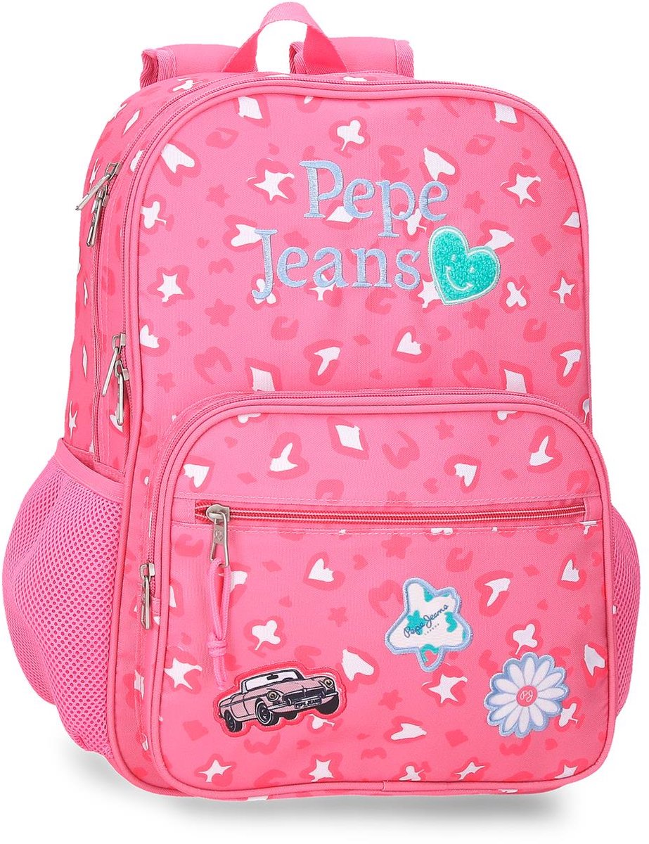 Pepe Jeans Rugzak - Rugtas - School - Meisjes - Jongens - Boekentas - Laptop - Waterdicht - 16 liter - Roze