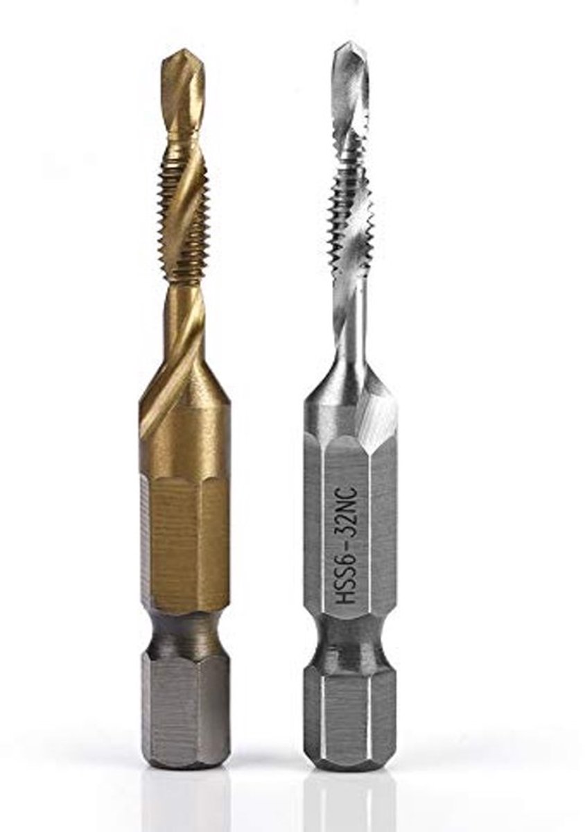 Dailygoods - Draadboor en Tap Set - 12-delige Set voor HSS Bewerking - M3-M10 - Hex Shank - Metalen en Houtbewerking - Geschikt voor Professioneel Geb...