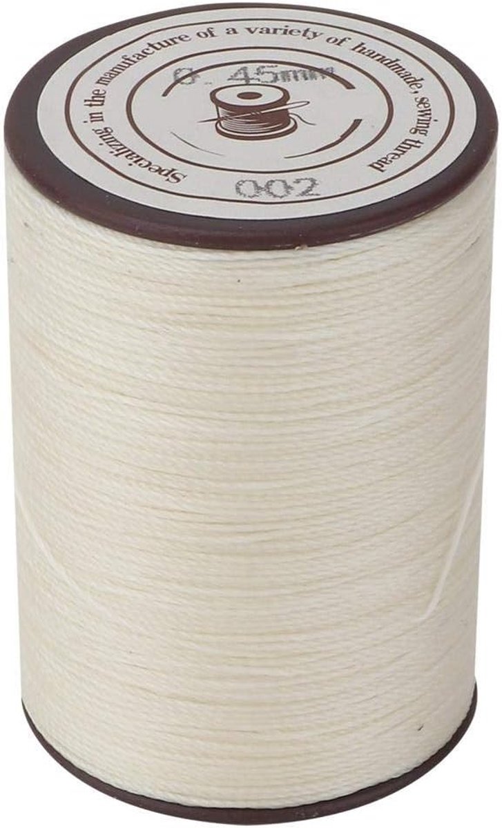 0,45 mm leer gewaxte draad koord polyester draad voor leer DIY project halsketting armband handwerk maken 160 m/rol [witte stijging wit] naaldinrijger