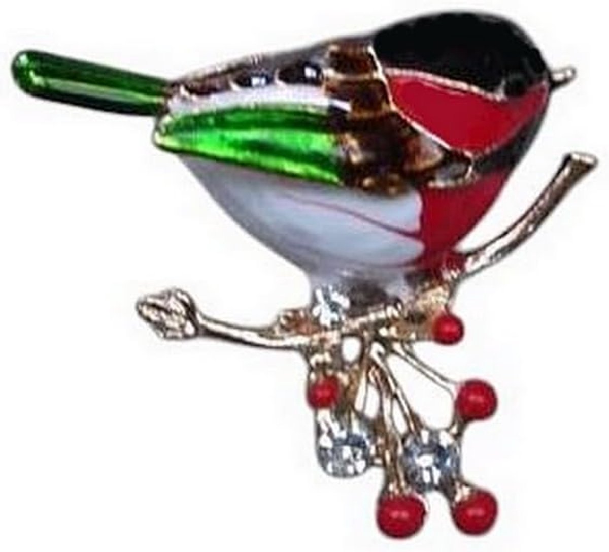 rood-borststijl vogel sieraden broche., Roestvrij staal