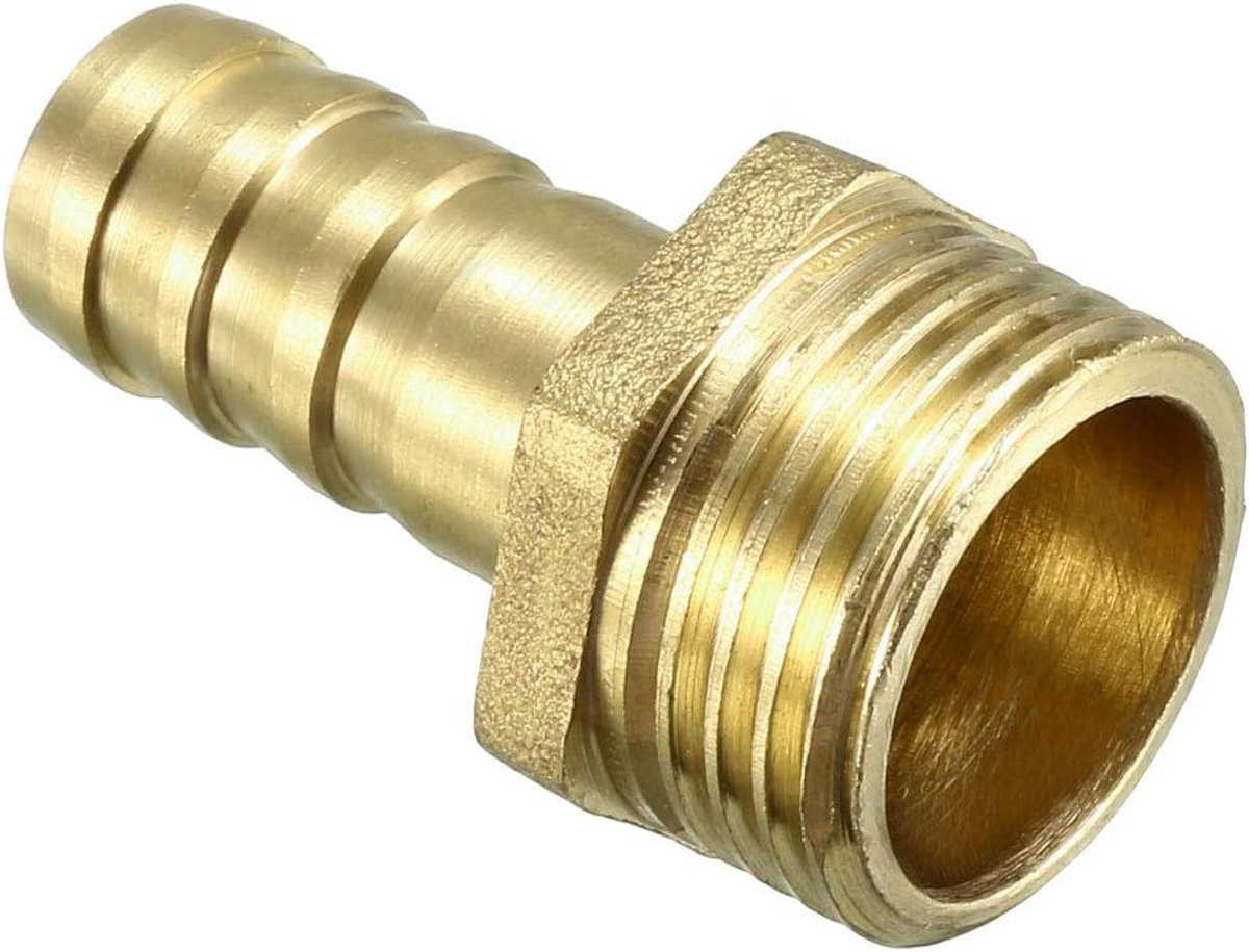 sourcing map messing tule slang fitting aansluiting 12mm x 1/2 PT stekker buisverbinder de