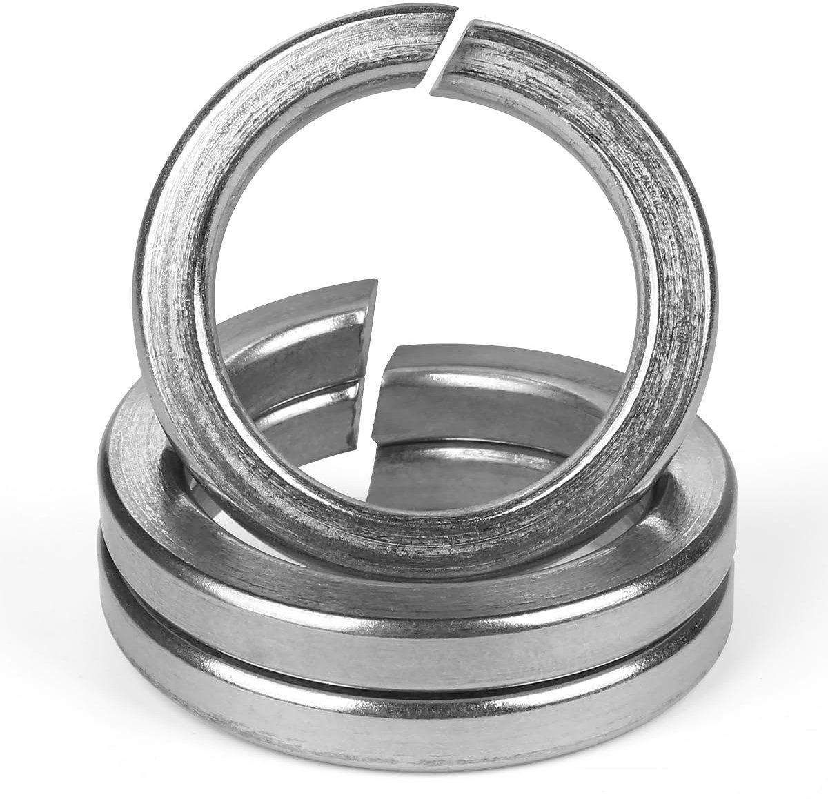 100 stuks veerringen M4, DIN 127 veerring, vorm B naar veerring, glad, A4 V4A 304 roestvrij staal, spiraalvormige veerringen, sluitringen, veerring, springring, EN 10088-1.4301