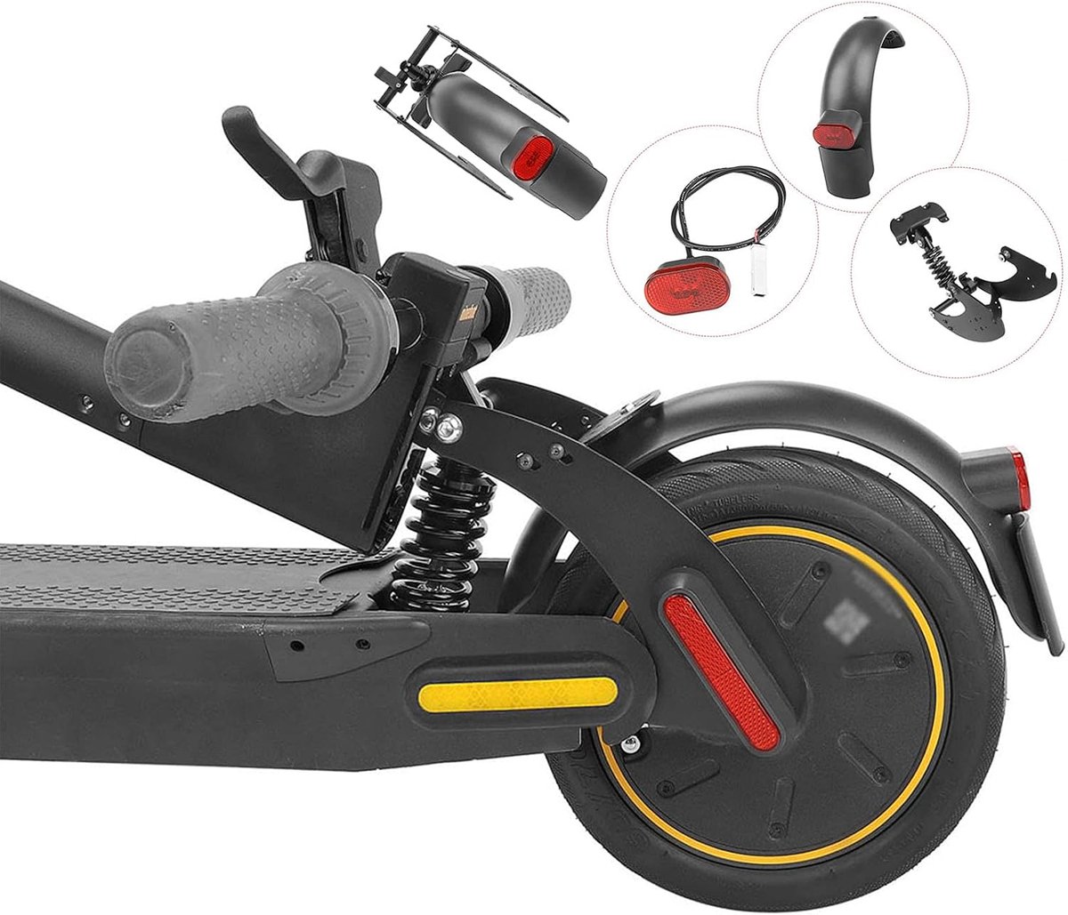 Spatbord met achterdemper voor Segway Ninebot Max G30 elektrische scooter schokdemping + spatbord + groot achterlicht
