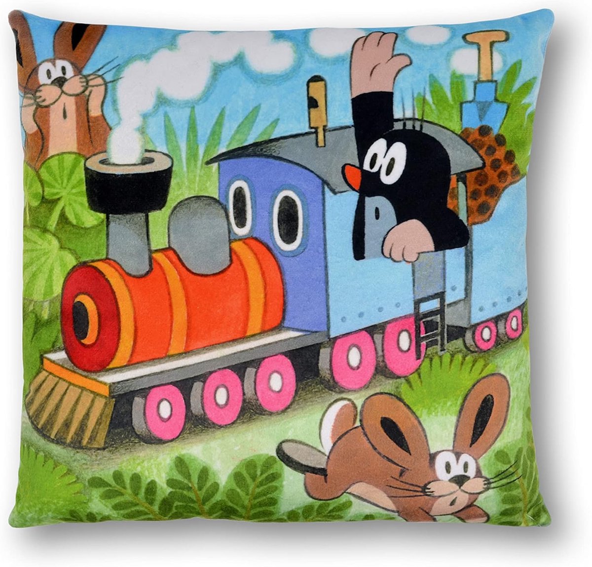 Kussensloop lendenkussen werpkussen hoofdkussen hoofdkussen originele De kleine mol 30x30 cm, meerkleurig, voor kinderen jongens meisjes baby's