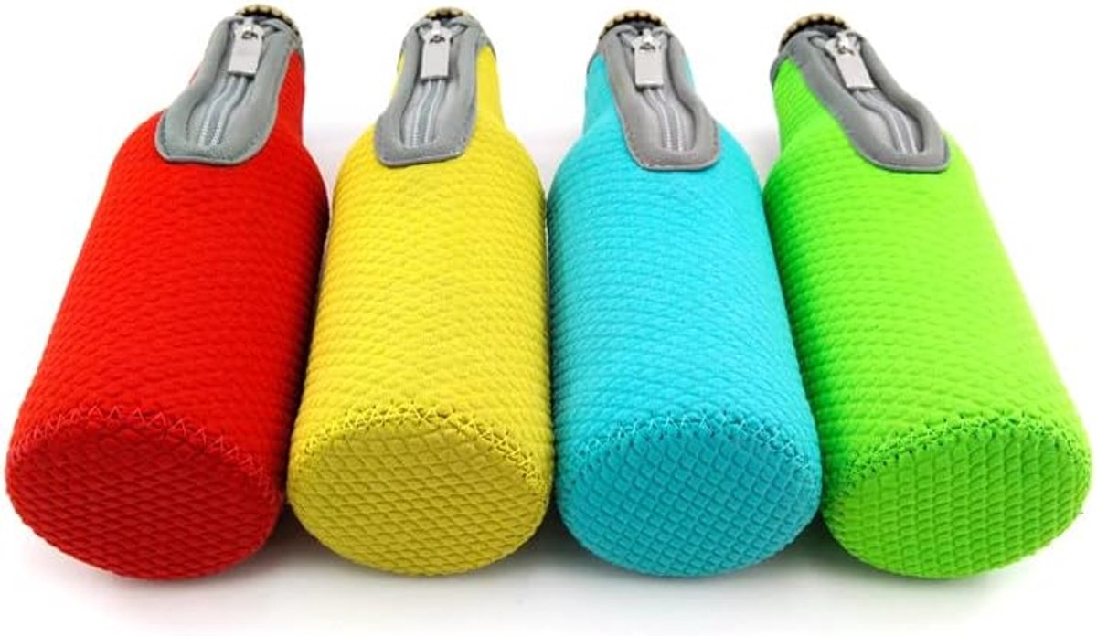 4 Pack - Geïsoleerde Neopreen Fles Zip-up Sleeve Covers Drink Coolies Coolers voor Beer Alcopops - door Lifeswonderful