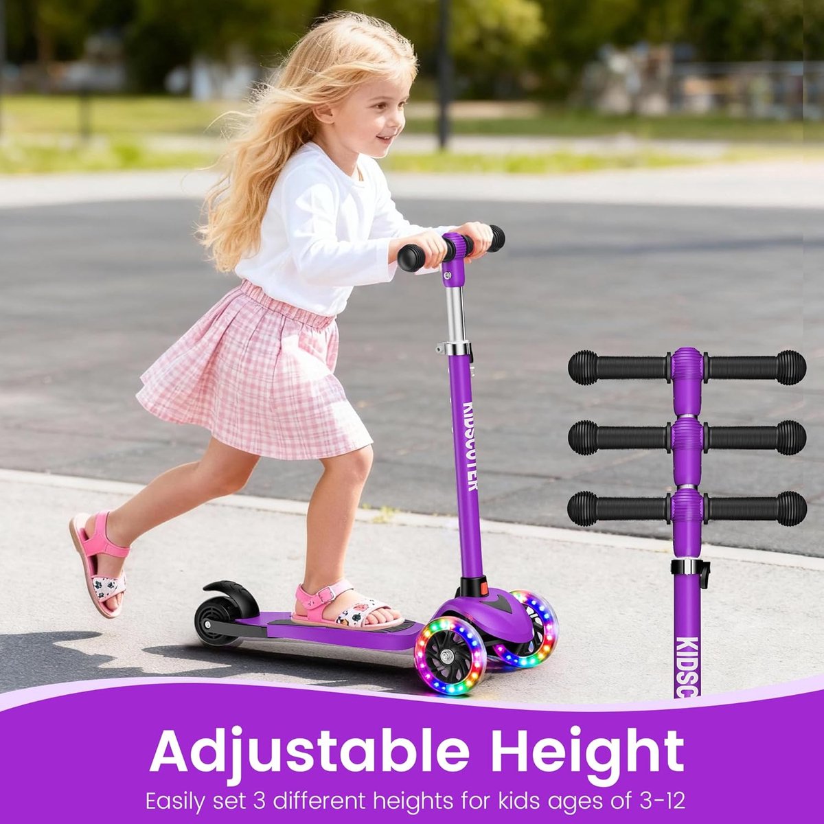 Kinderscooter 2-in-1 - 3-wielen - verstelbare stuurhoogte - veilig en leuk voor kinderen 3-12 jaar - SnelShoppen