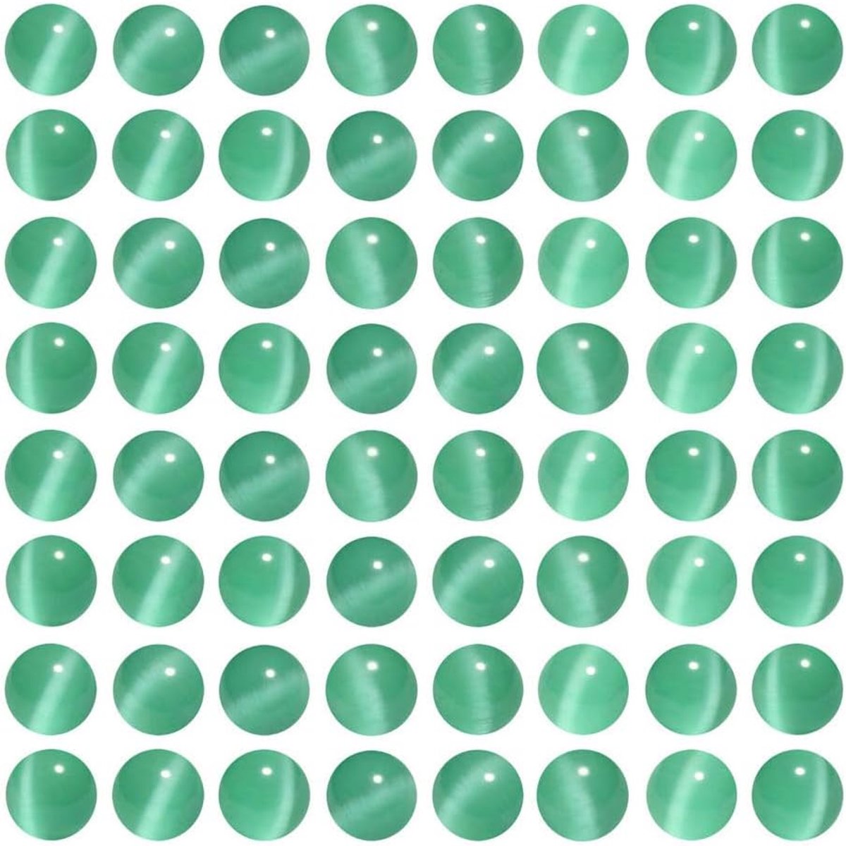45 stuks Blauwgroen Gekleurde Kattenoog Kralen 8mm Ronde Losse Kristallen Kralen voor Sieraden Maken Armbanden Oorbellen Kettingen Accessoires