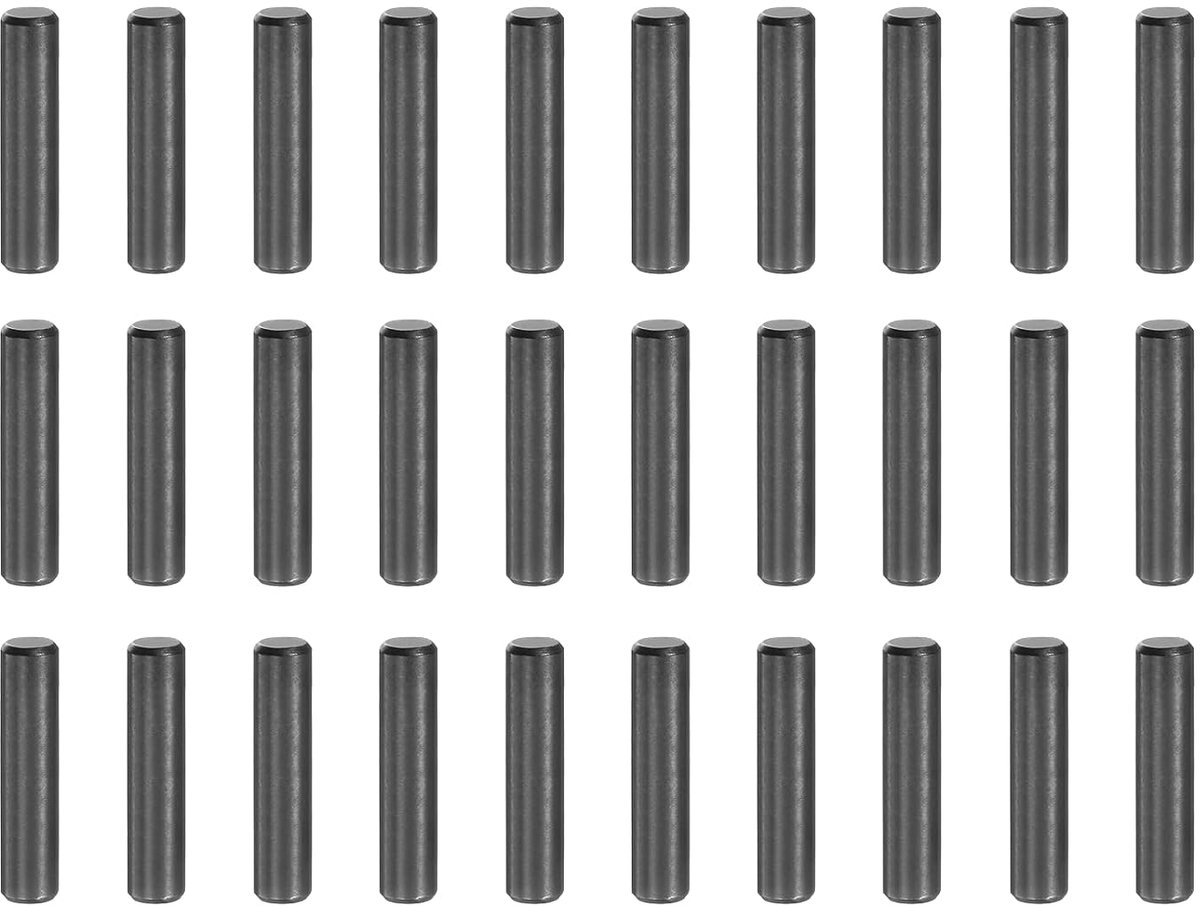 30 stuks 4 mm x 18 mm plugpennen 304 roestvrij staal cilindrische planksteunpinnen afgeschuinde uiteinden stiftstangen bevestigingselementen metalen plankpinnen zwart