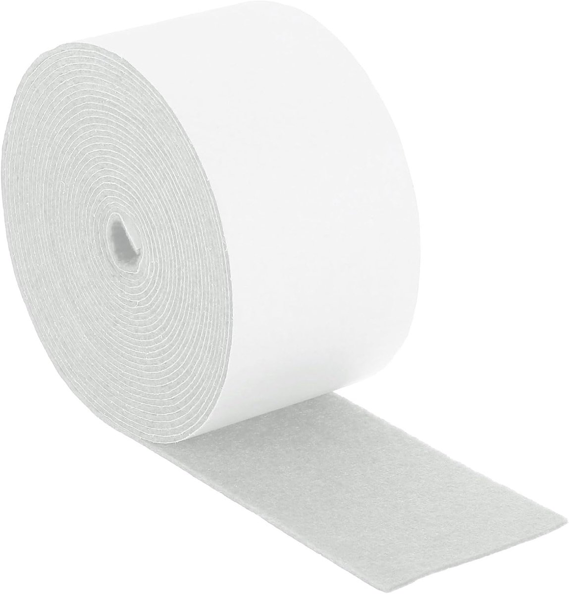 Viltstrips met lijm, 5 x 45 x 45 x 1,6 cm, krasbestendige vilten banden voor meubels, zelfklevende pads ter bescherming van houten vloeren, wit