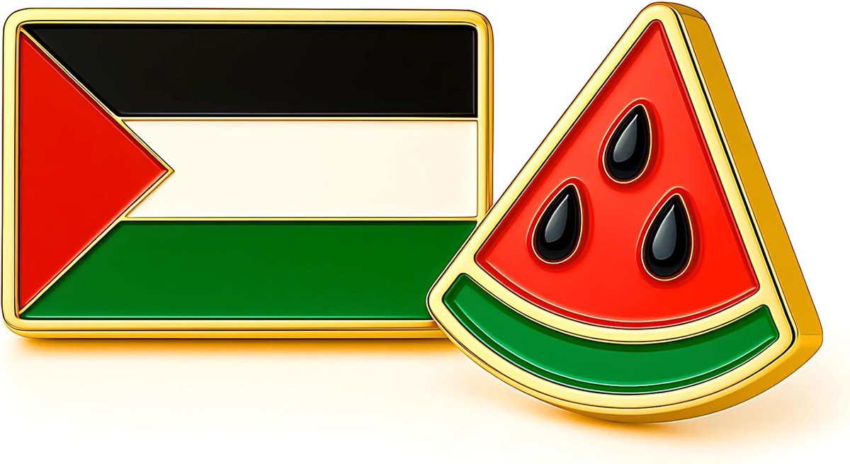 Palestina en Pasteque Pins Set | Pin Free Palestina | Palestijnse Vlag Palestijnse Palestijnse Vlag Pins | Accessoires voor Crocs en Rugzak | Duurzaam Emaille | Vergulde Sieraden