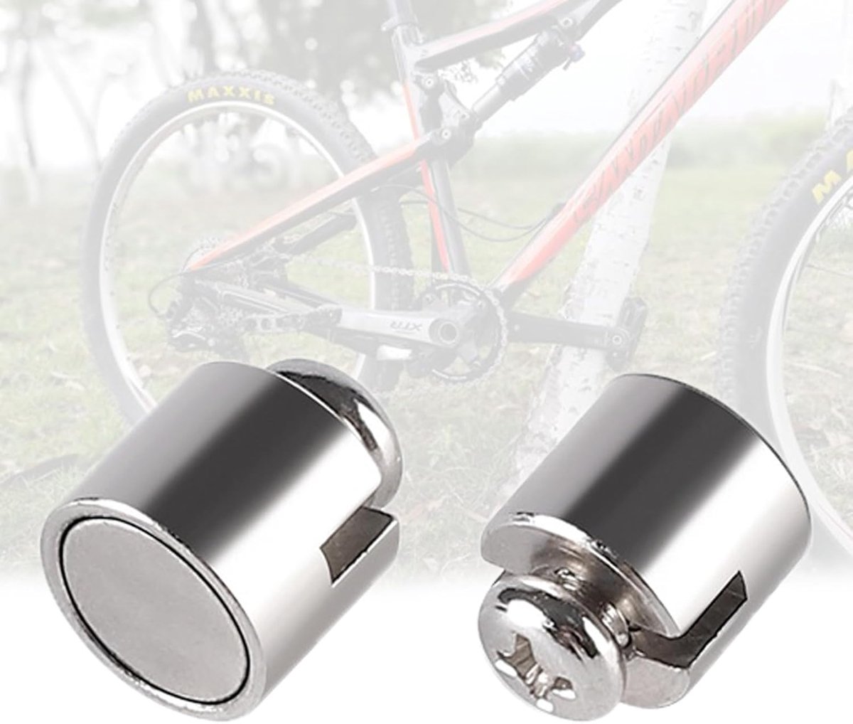 2 stuks zilveren spaakmagneet, fietsspaken, magneet, spaakwiel, magneet, fietssnelheidsmeter, magnetische spaak, compatibel met Yamaha voor elektrische fietsen, sportfietsen, mountainbikes