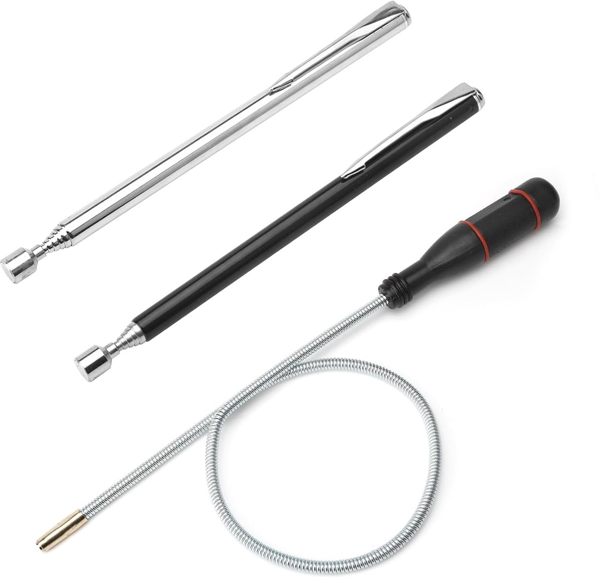 3 stuks staafmagneten, magneetstaaf, telescopische magneet, magneethever, magneetstaaf, magnetisch, uittrekbaar voor autoreparaties, gereedschapsmachines, dagelijks gebruik