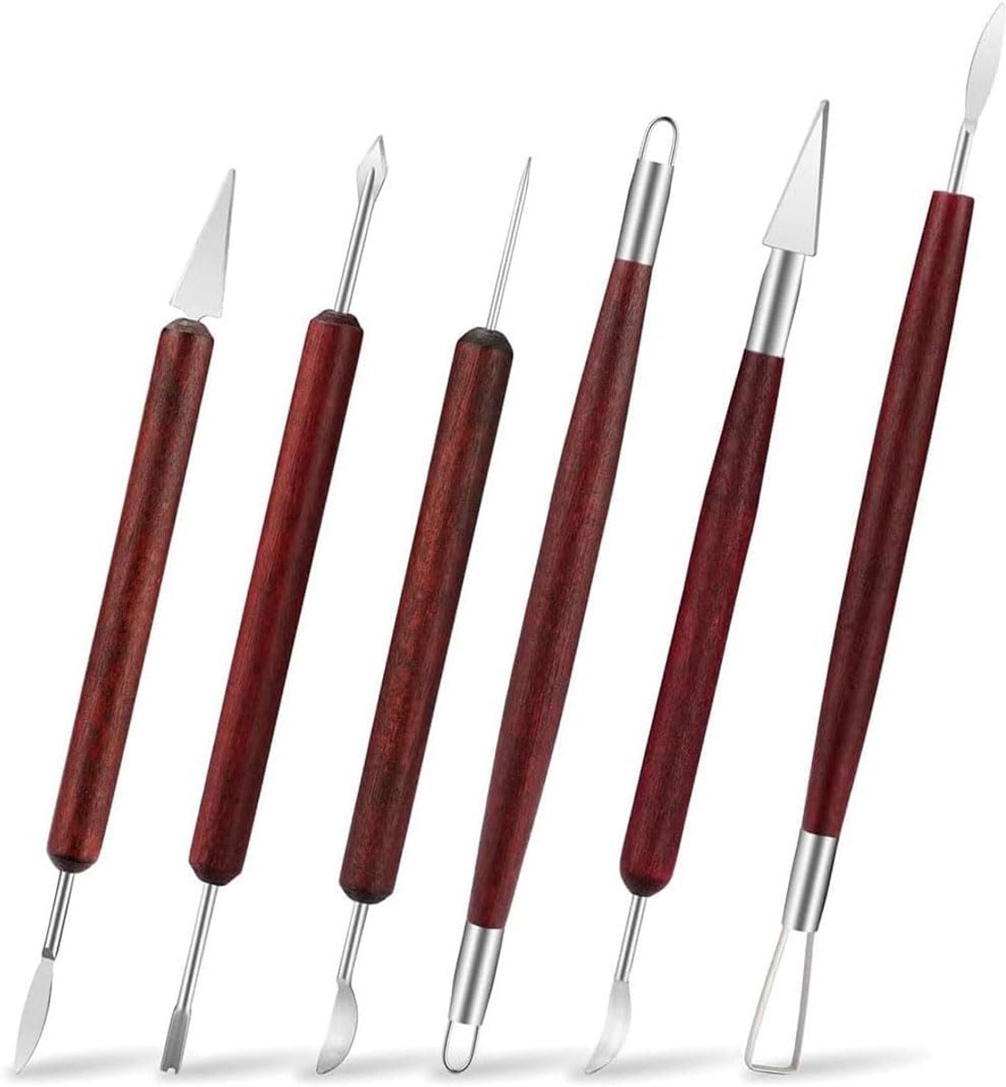Boetseergereedschap, 6 Stuks Wax Carving Aardewerk Gereedschap, Keramische Klei Gereedschap Aardewerk DIY Sculptuur Craft Benodigdheden