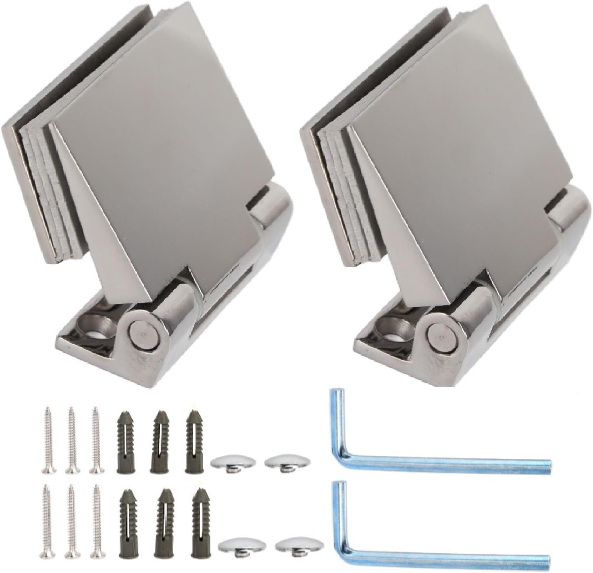 Scharnieren, 90° scharnieren, zware belasting, roestvrij staal, badkamerclip, glazen deurscharnieren, eenzijdig voor douches, 8-12 mm dik glazen douches, outdoor