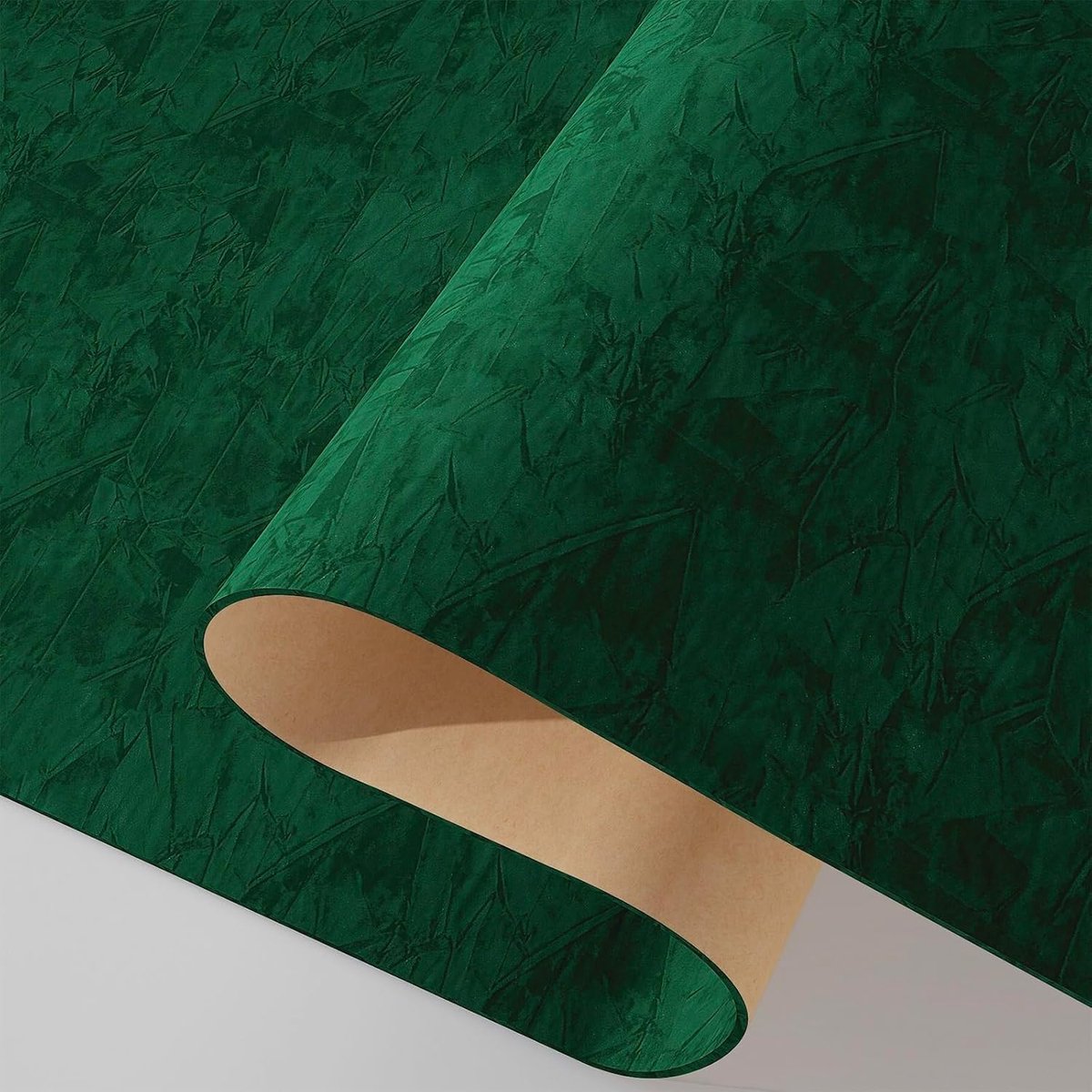 Behang, fluweel, groen, 40 x 300 cm, fluweel, wandbehang, zelfklevende viltfolie, stoflook, groene meubelfolie, zelfklevend, fluwelen stof, wandbehang voor slaapkamer, muur
