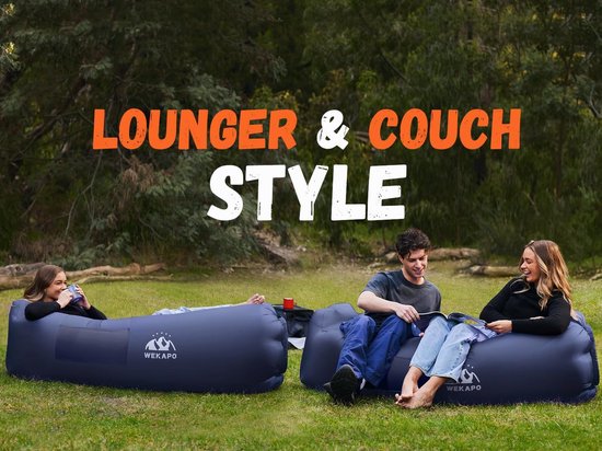 Opblaasbare Loungestoel zonder Pomp - Met Hoofdsteun - Waterafstotend en Lichtgewicht - 208 x 69 cm — afbeelding 5