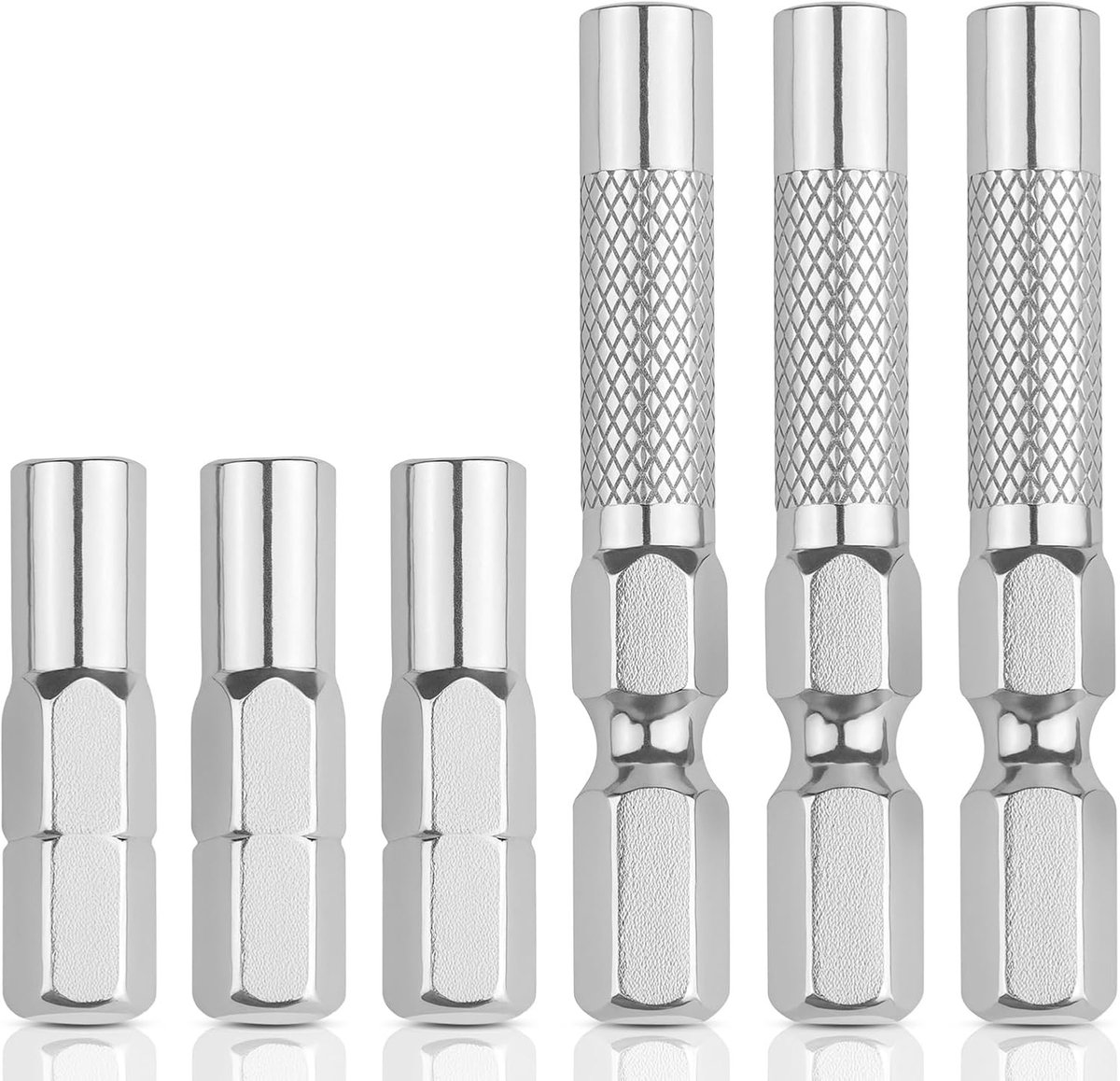 3-delige Magnetische Bit Adapter Set, 1/4 tot 4mm Hex Schroevendraaier, Verlengstuk voor Precisieboren en Bits