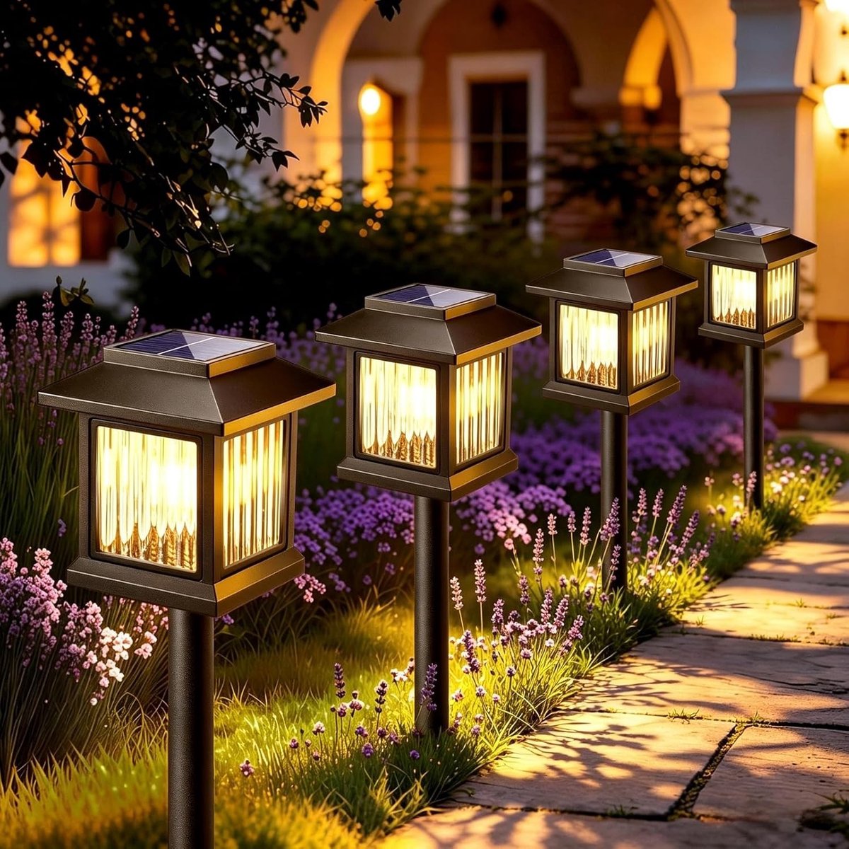 Zonnelampen voor Buiten - LED - Warmwit Licht - IP65 Waterdicht - Voor Tuindecoratie