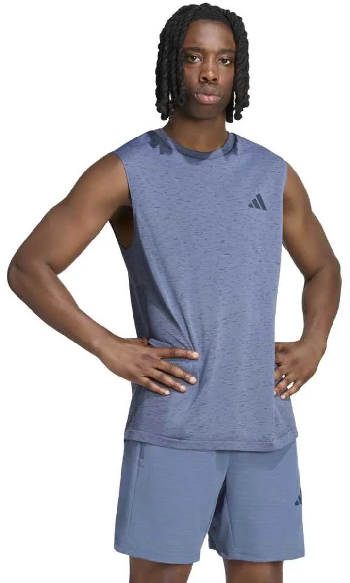 Adidas Workout Essentials Seamless Mouwloos T-shirt Regular Man Preloved Ink