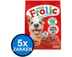 5x Frolic - Droog Mini Rund - Hondenvoer Droogvoer - 800 g